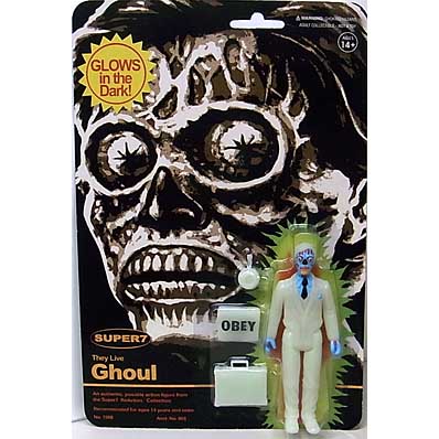 台紙傷み特価 SUPER 7 REACTION FIGURES 3.75インチアクションフィギュア THEY LIVE MALE GHOUL [MONSTER GLOW]