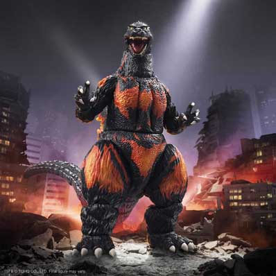 パッケージ傷み特価 SUPER 7 TOHO ULTIMATE WAVE 2 GODZILLA VS. DESTOROYAH (1995) BURNING GODZILLA