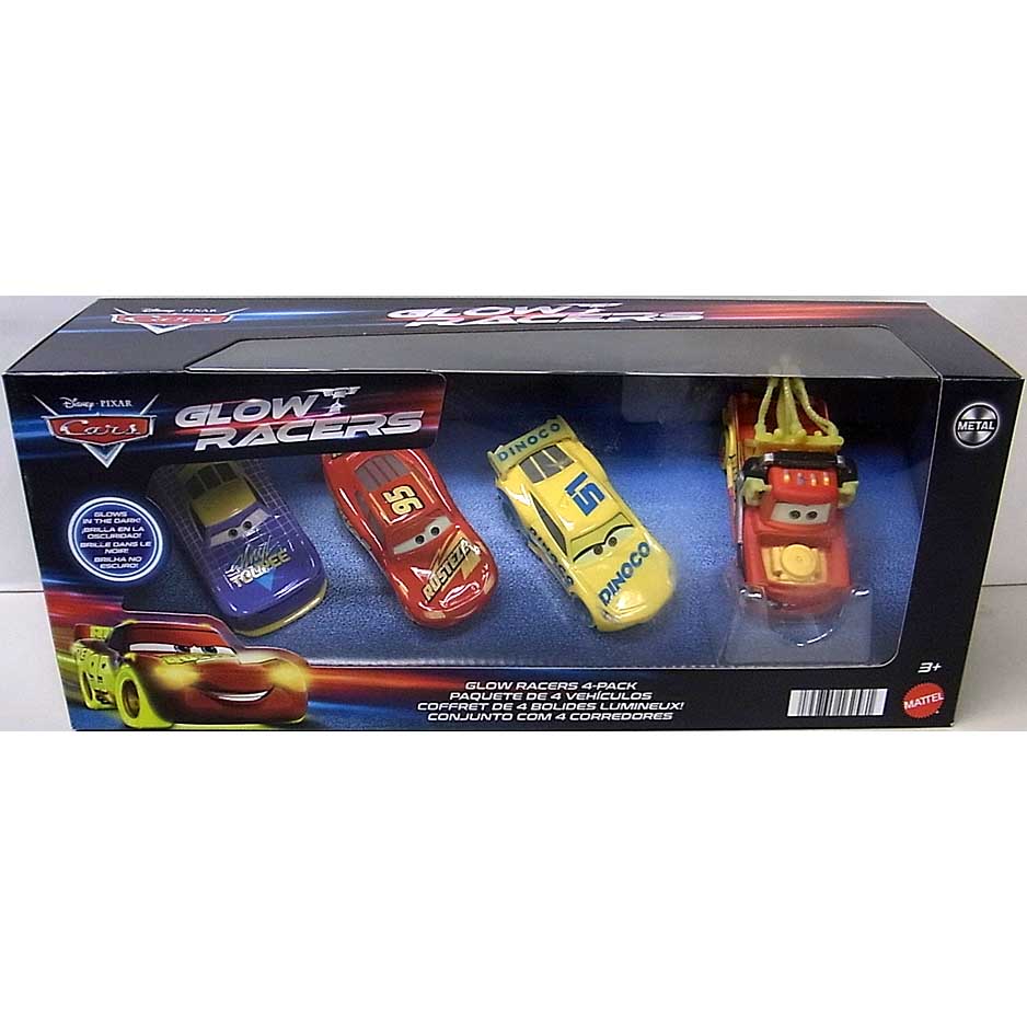 MATTEL CARS 2023 GLOW RACERS 4PACK