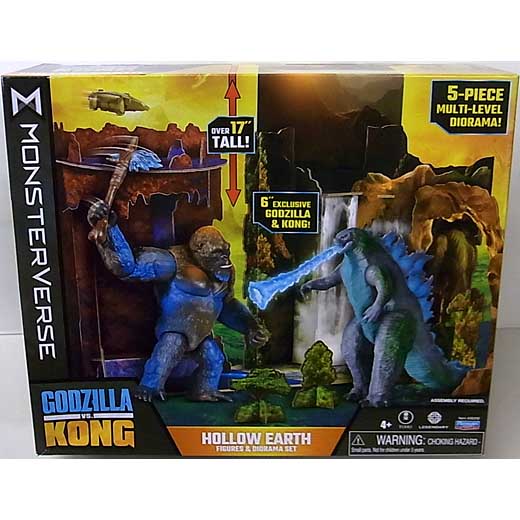 PLAYMATES MONSTERVERSE 6インチベーシックアクションフィギュア GODZILLA VS. KONG HOLLOW EARTH FIGURES & DIORAMA SET