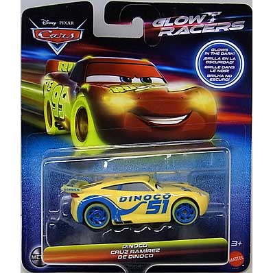 台紙傷み特価 MATTEL CARS 2023 GLOW RACERS シングル DINOCO CRUZ RAMIREZ