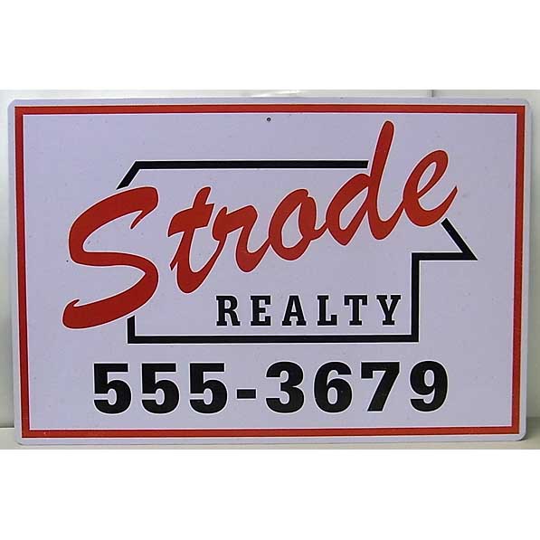 TRICK OR TREAT STUDIOS HALLOWEEN 1978 STRODE REALTY METAL SIGN