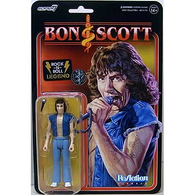 台紙傷み特価 SUPER 7 REACTION FIGURES 3.75インチアクションフィギュア BON SCOTT WAVE 1 BON SCOTT