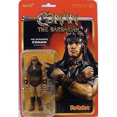 SUPER 7 REACTION FIGURES 3.75インチアクションフィギュア CONAN THE BARBARIAN WAVE 1 PIT FIGHTER CONAN