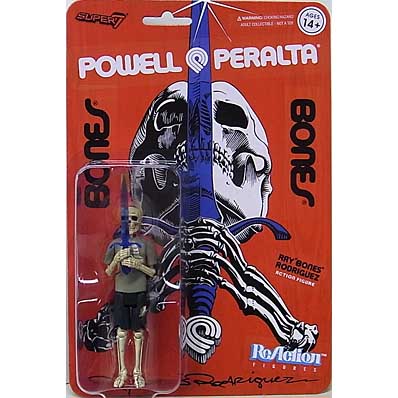 SUPER 7 REACTION FIGURES 3.75インチアクションフィギュア POWELL PERALTA WAVE 4 RAY "BONES" RODRIQUEZ