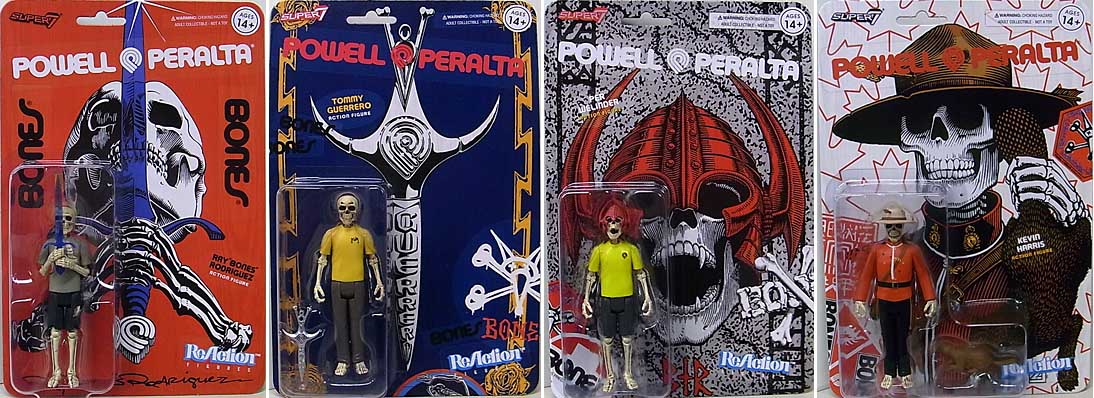 SUPER 7 REACTION FIGURES 3.75インチアクションフィギュア POWELL PERALTA WAVE 4 4種セット