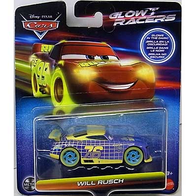 MATTEL CARS 2024 GLOW RACERS シングル WILL RUSCH