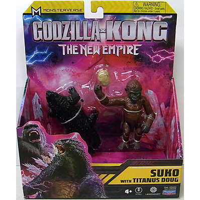 PLAYMATES GODZILLA x KONG: THE NEW EMPIRE 6インチベーシックアクションフィギュア SUKO WITH TITANUS DOUG