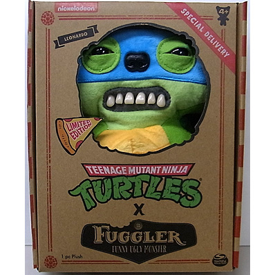 パッケージ傷み特価 SPIN MASTER TEENAGE MUTANT NINJA TURTLES x FUGGLER FUNNY UGLY MONSTER 9インチプラッシュドール LEONARDO