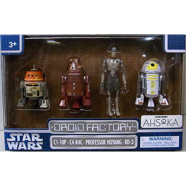 STAR WARS USAディズニーテーマパーク限定 AHSOKA DROID FACTORY 4PACK [C1-10P、C4-R4C、PROFESSOR HUYANG、RD-3]