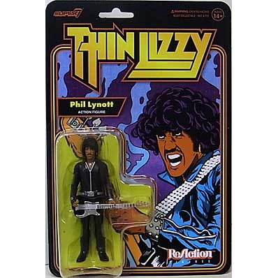 SUPER 7 REACTION FIGURES 3.75インチアクションフィギュア THIN LIZZY PHIL LYNOTT (BLACK LEATHER)