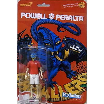 SUPER 7 REACTION FIGURES 3.75インチアクションフィギュア POWELL PERALTA WAVE 5 STEVE CABALLERO DRAGON (ANIMAL CHIN)