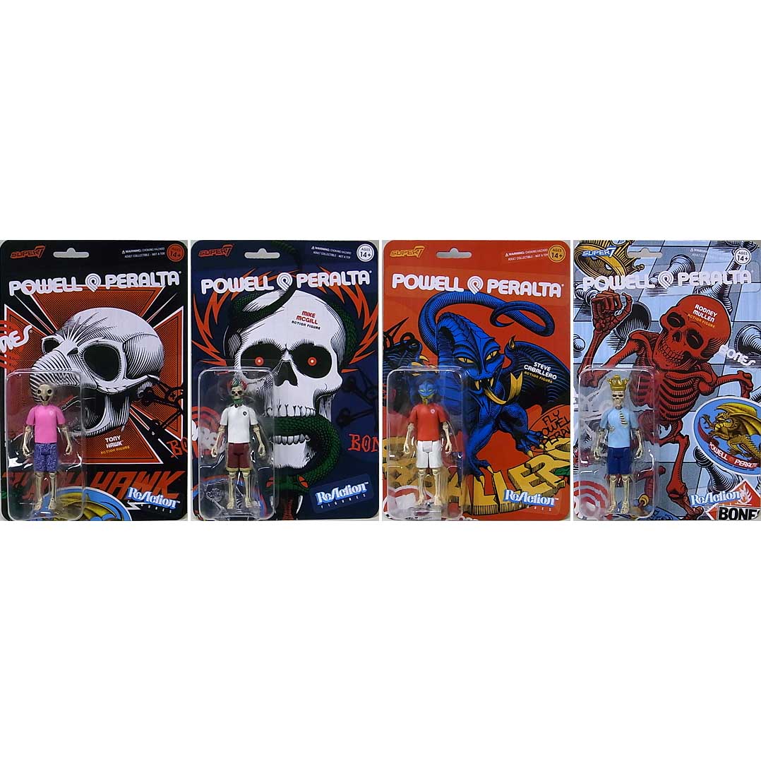 SUPER 7 REACTION FIGURES 3.75インチアクションフィギュア POWELL PERALTA WAVE 5 4種セット