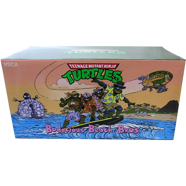 SDCC 2025 NECA TEENAGE MUTANT NINJA TURTLES CARTOON  7インチスケールアクションフィギュア BODACIOUS BEACH BROS. 4PACK