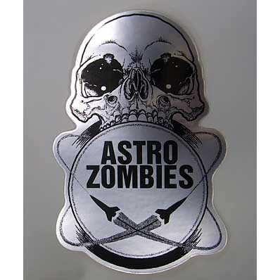 ASTRO ZOMBIES ロゴ・ステッカー METAL SILVER（11センチサイズ）