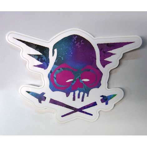 ASTRO ZOMBIES シンプルスカル・ステッカー BLUE / PURPLE