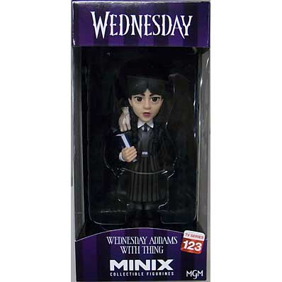 その他・海外メーカー MINIX ビニールフィギュア WEDNESDAY WEDNESDAY ADDAMS WITH THING