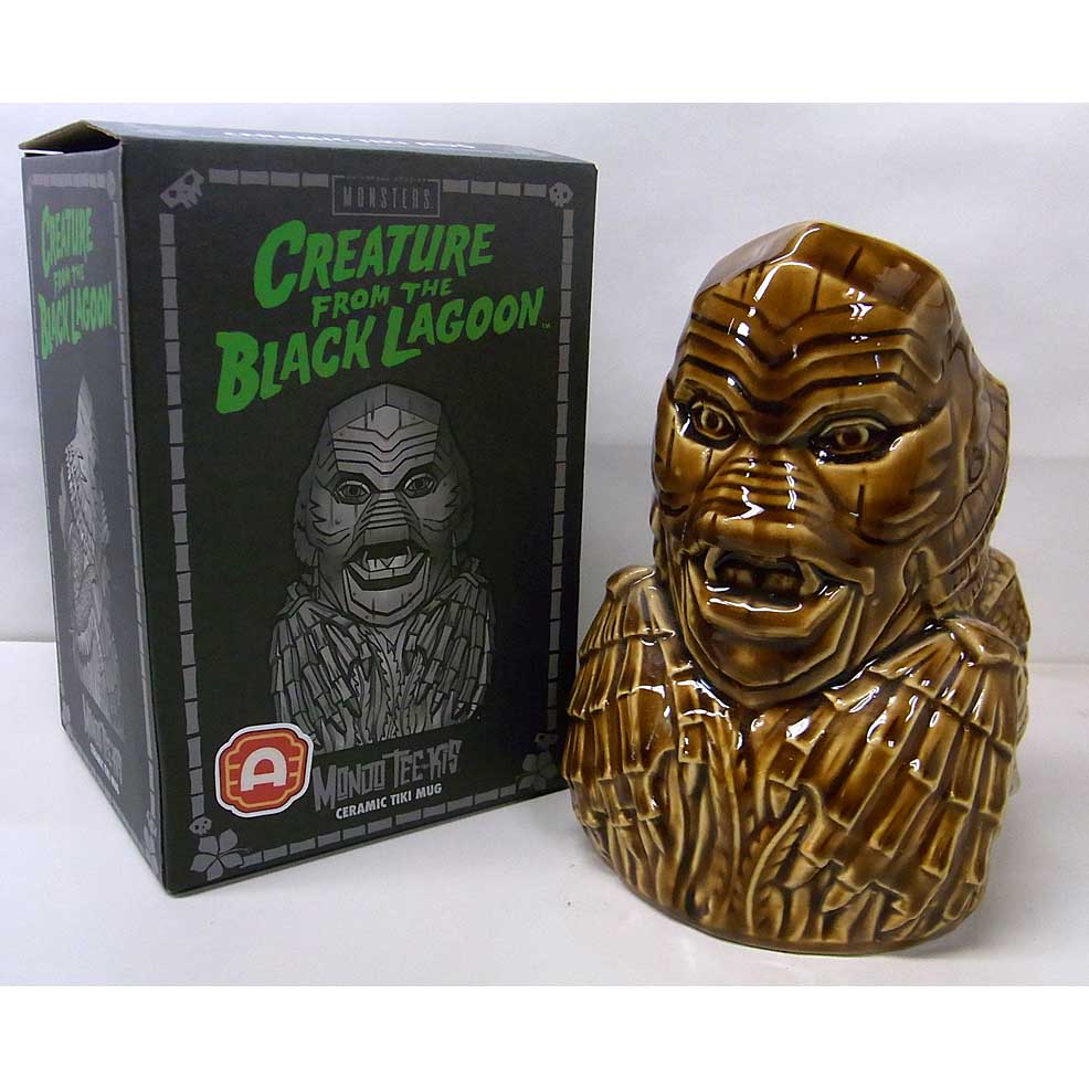 MONDO TEE-KIS CREATURE FROM THE BLACK LAGOON CERAMIC TIKI MUG BROWN VARIANT