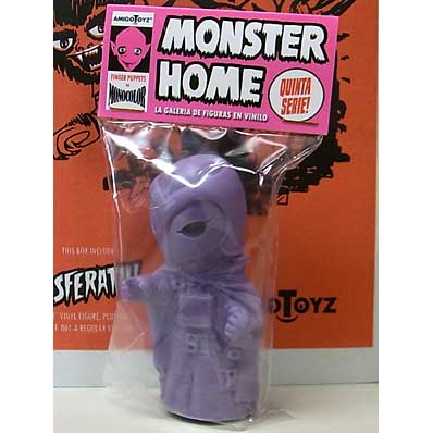 AMIGO TOYZ MONSTER HOME FINGER PUPPETS SIZE MONOCOLOR VINYL FIGURE SERIES 5 PHANTOM PARADISE [PURPLE]