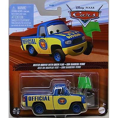 台紙傷み特価 MATTEL CARS 2024 シングル DEXTER HOOVER WITH GREEN FLAG