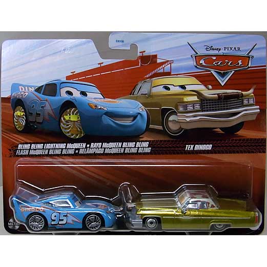 MATTEL CARS 2025 2PACK BLING BLING LIGHTNING McQUEEN & TEX DINOCO