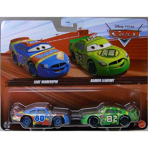 MATTEL CARS 2025 2PACK SAGE VANDERSPIN & DARREN LEADFOOT