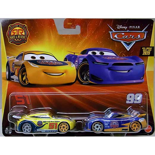 MATTEL CARS 2025 RACE & RESCUE 2PACK CRUZ RAMIREZ & DANNY SWERVEZ
