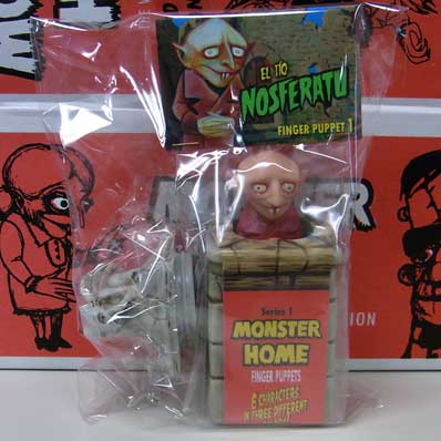 AMIGO TOYZ MONSTER HOME FINGER PUPPETS GARGOYLE MAUSOLEUM SET NOSFERATU [FLESH COLOR]