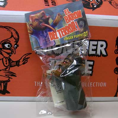 AMIGO TOYZ MONSTER HOME FINGER PUPPETS SIZE MONOCOLOR VINYL FIGURE SERIES 5 BARON DEL TERROR [COLOR]