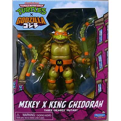PLAYMATES TMNT x GODZILLA アクションフィギュア MICHELANGELO KING GHIDORAH