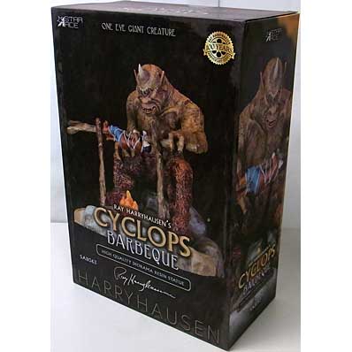 STAR ACE THE 7TH VOYAGE OF SINBAD CYCLOPS BARBECUE DIORAMA SCENE POLYRESIN STATUE